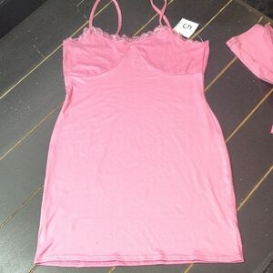 Pink Lace Trim  Dress WOMEN'S SIZE SMALL AND SIZE LARGE AVAILABLE